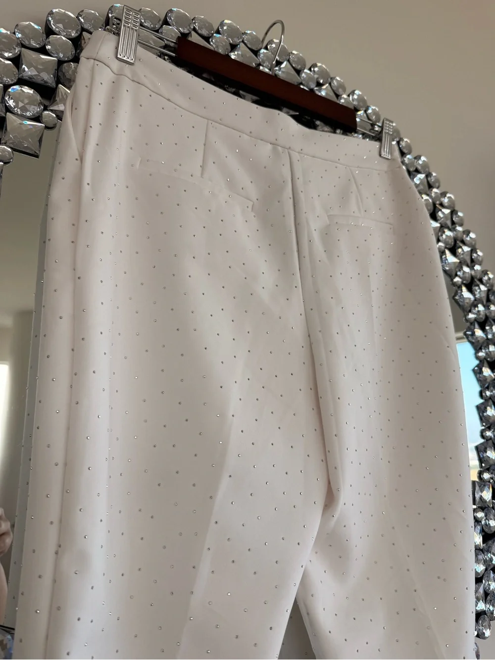 Rachel Zoe White  Pants with Stud Detail